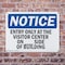 Signmission Entry Only At The Visitor Center On _ OSHA Notice Sign, Plastic, 10in W x 7in L, 2PK OS-2PACK-NS-P-710-L-12110 - alternate 7